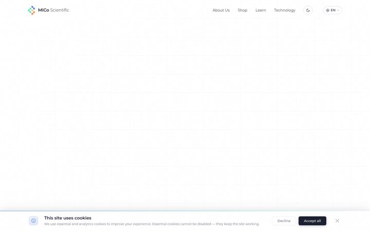 Screenshot of micoscientific.com
