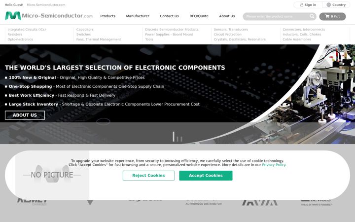 Screenshot of micro-semiconductor.com