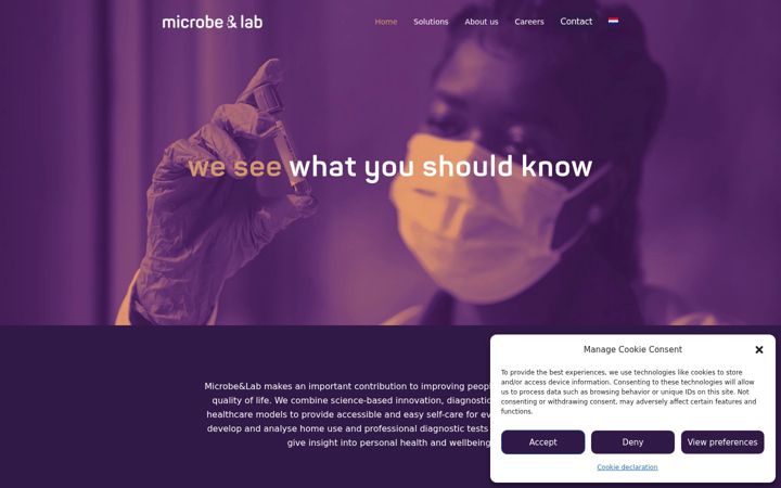 Screenshot of microbe-lab.com