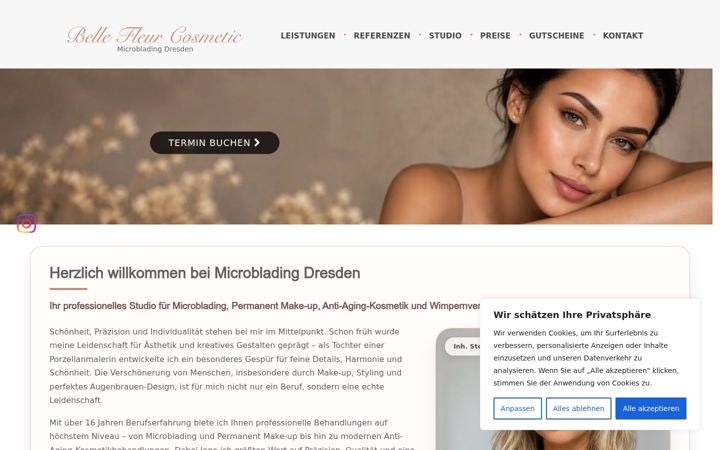 Screenshot of microblading-dresden.com
