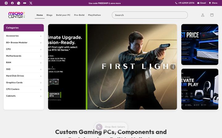 Screenshot di microcenterindia.com