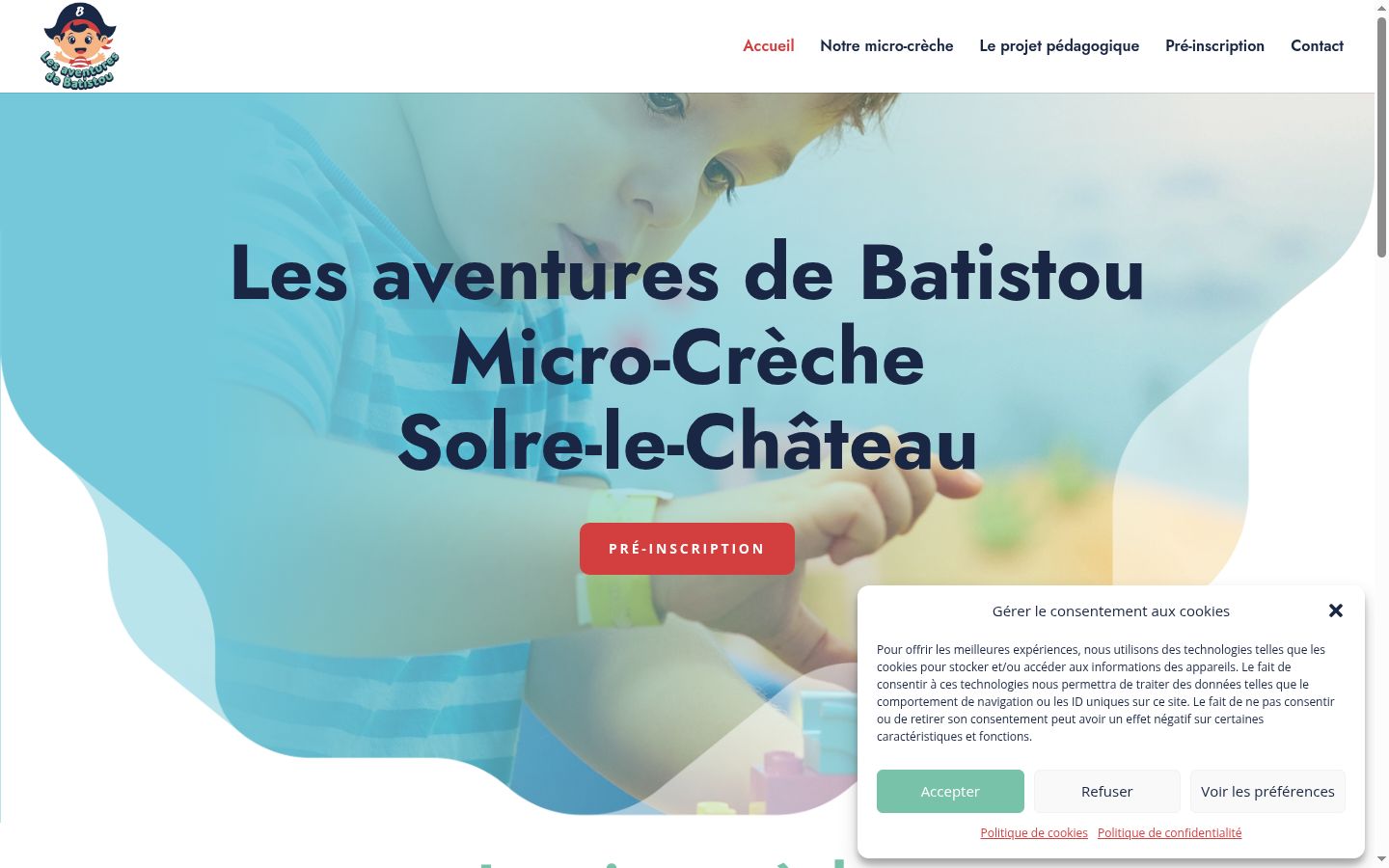 Skärmbild av samtyckesbannern som visades före någon interaktion