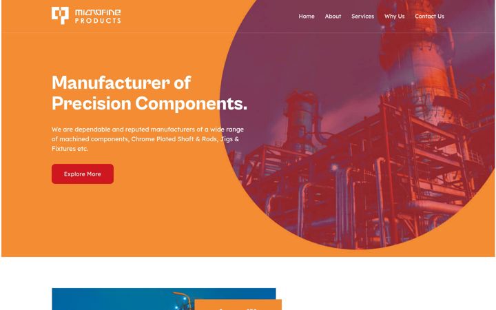 Screenshot of microfineproducts.com