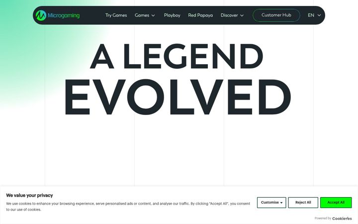 Screenshot ta' microgaming.io