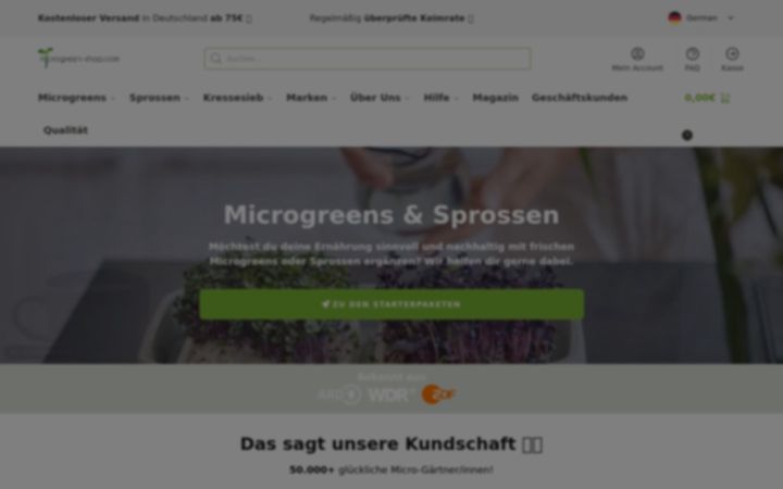 Screenshot of microgreen-shop.com