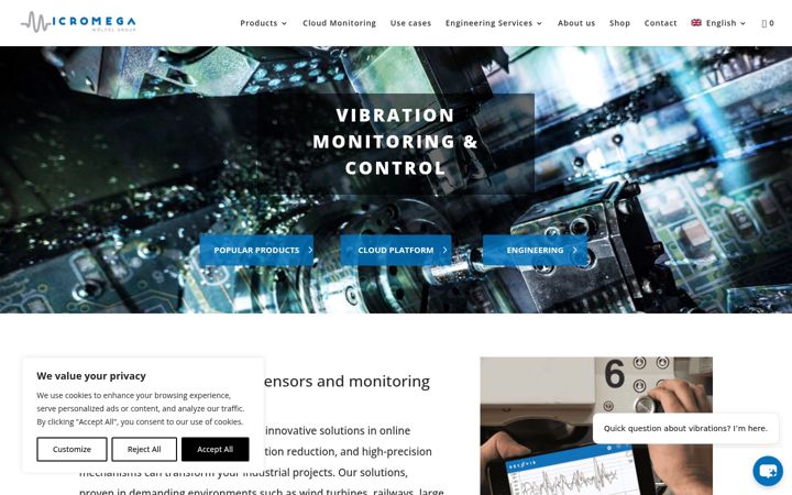 Screenshot of micromega-dynamics.com