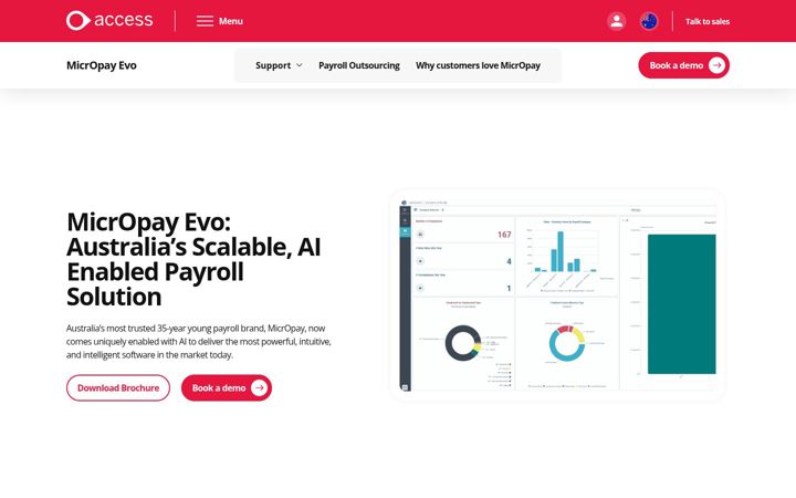 Screenshot of micropay.com.au