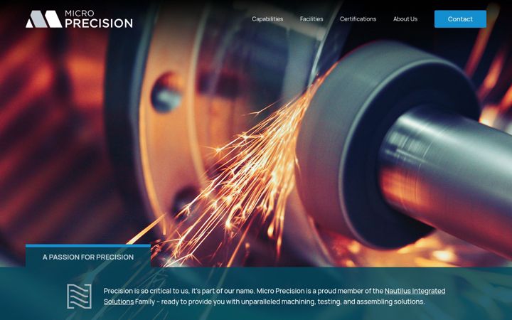 Screenshot of microprecisiongroup.com