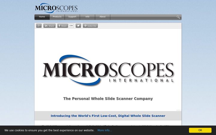 Screenshot of microscopesinternational.com