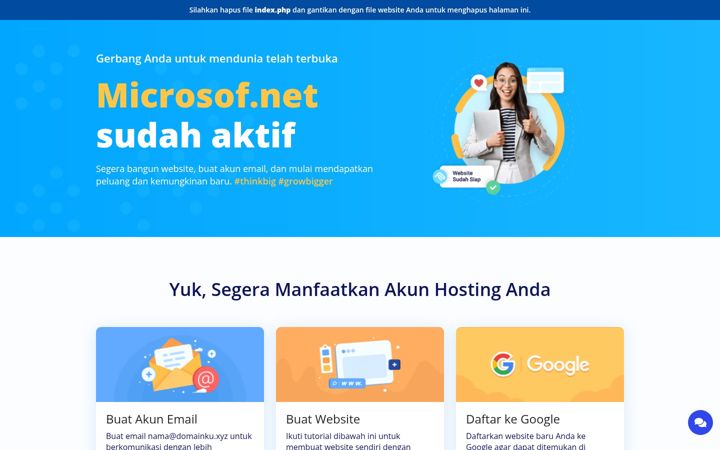 Ekrano kopija microsof.net