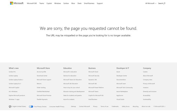 Skjámynd af microsoftstore.com