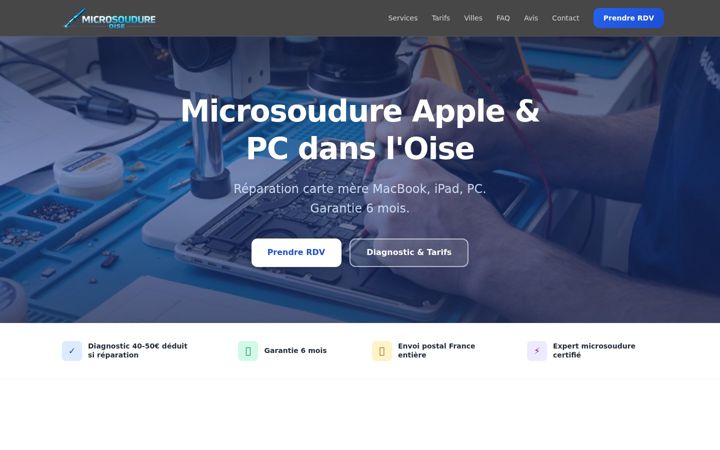 Screenshot of microsoudureoise.com
