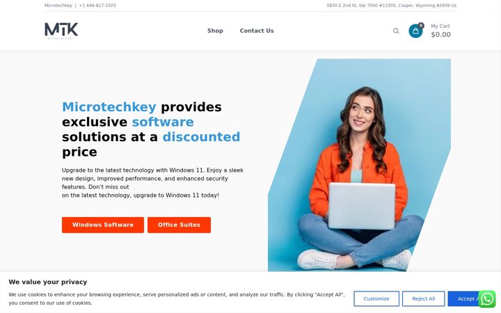 Screenshot of microtechkey.com