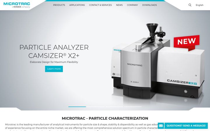 Screenshot of microtrac.com