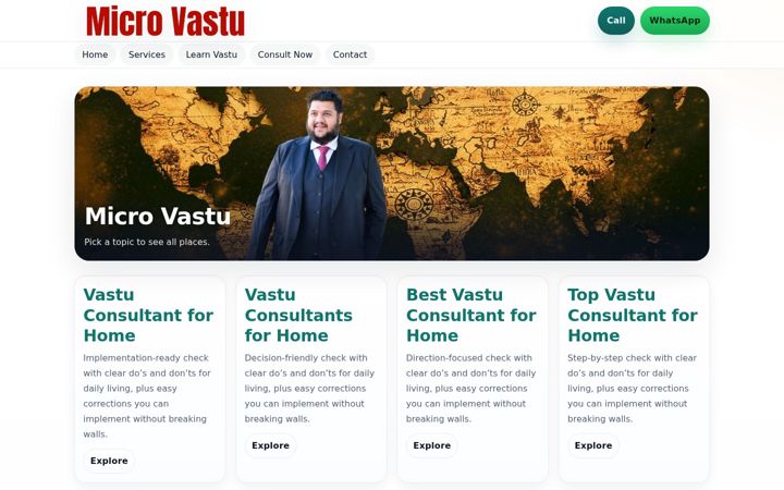 Screenshot of microvastu.com