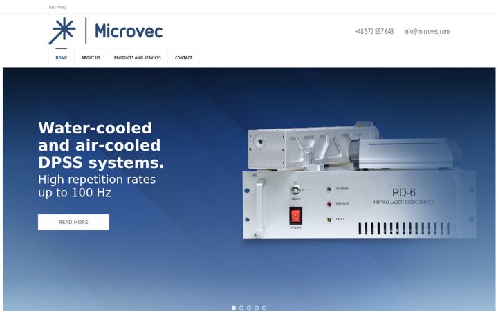 Screenshot of microvec.com
