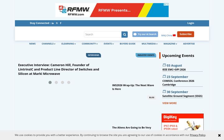 Screenshot of microwavejournal.com