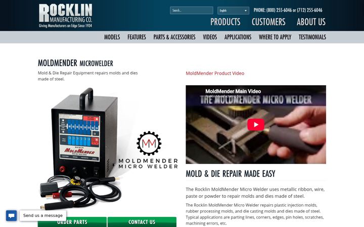 Screenshot of microweldersmicrowelding.com