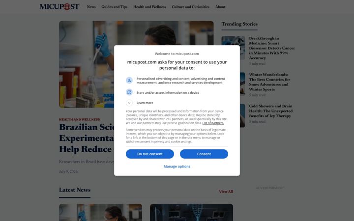 Screenshot of micupost.com