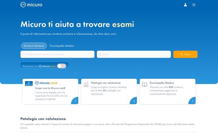 Screenshot of micuro.it