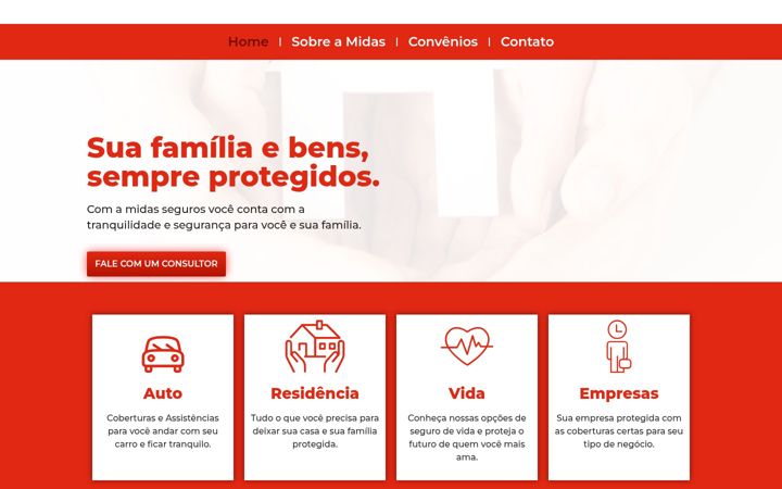 Screenshot of midasseguros.com