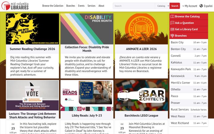 Screenshot of midcolumbialibraries.org