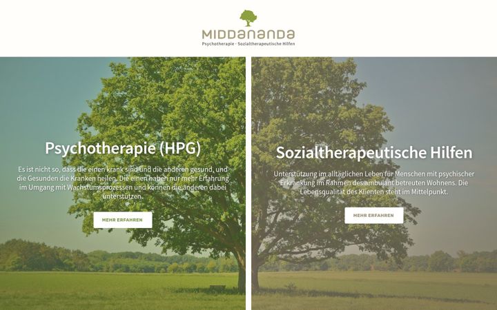 Screenshot of middananda.de