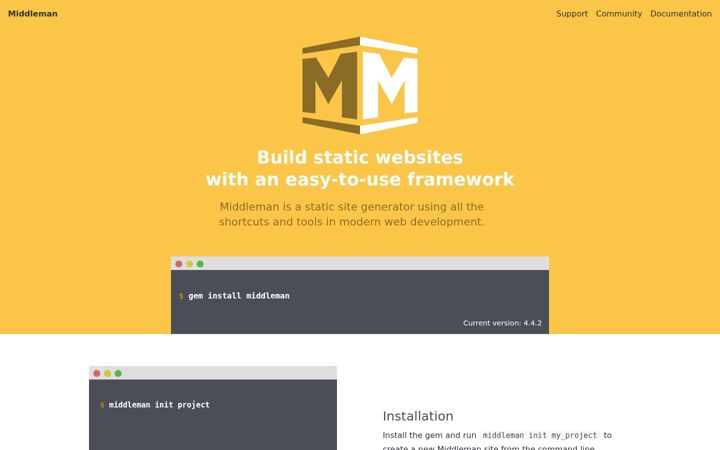 Screenshot of middlemanapp.com