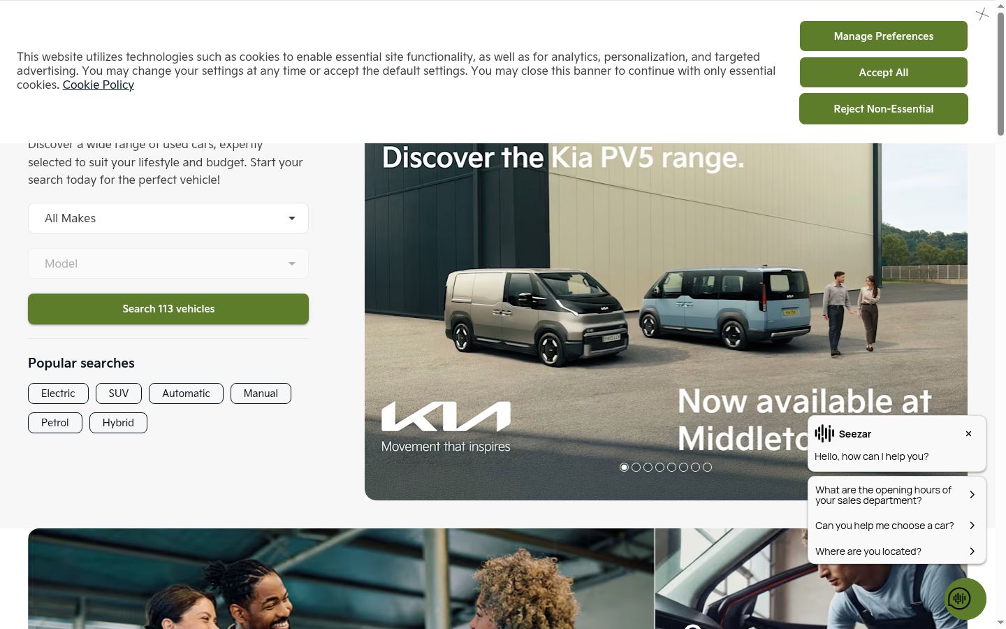 Sutikimo reklamjuostės, rodytos prieš bet kokią sąveiką, ekrano kopija