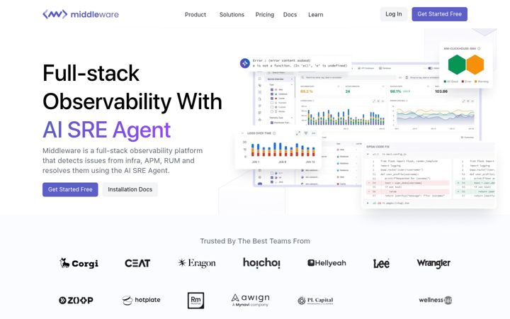 Screenshot of middleware.io