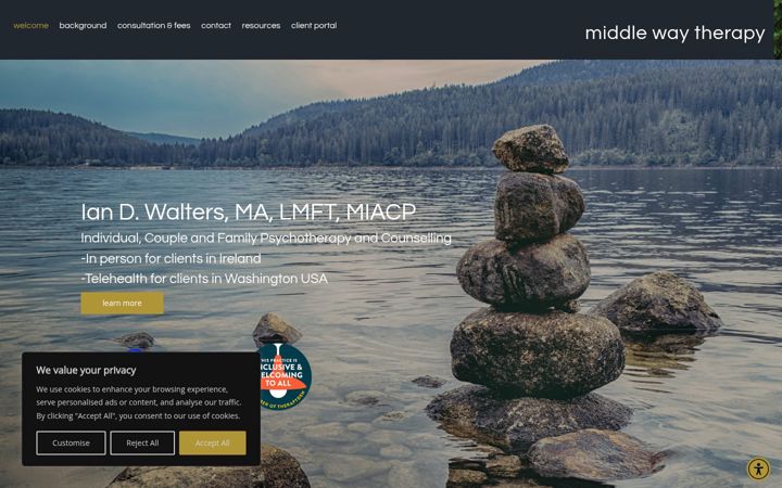 Screenshot of middlewaytherapy.com