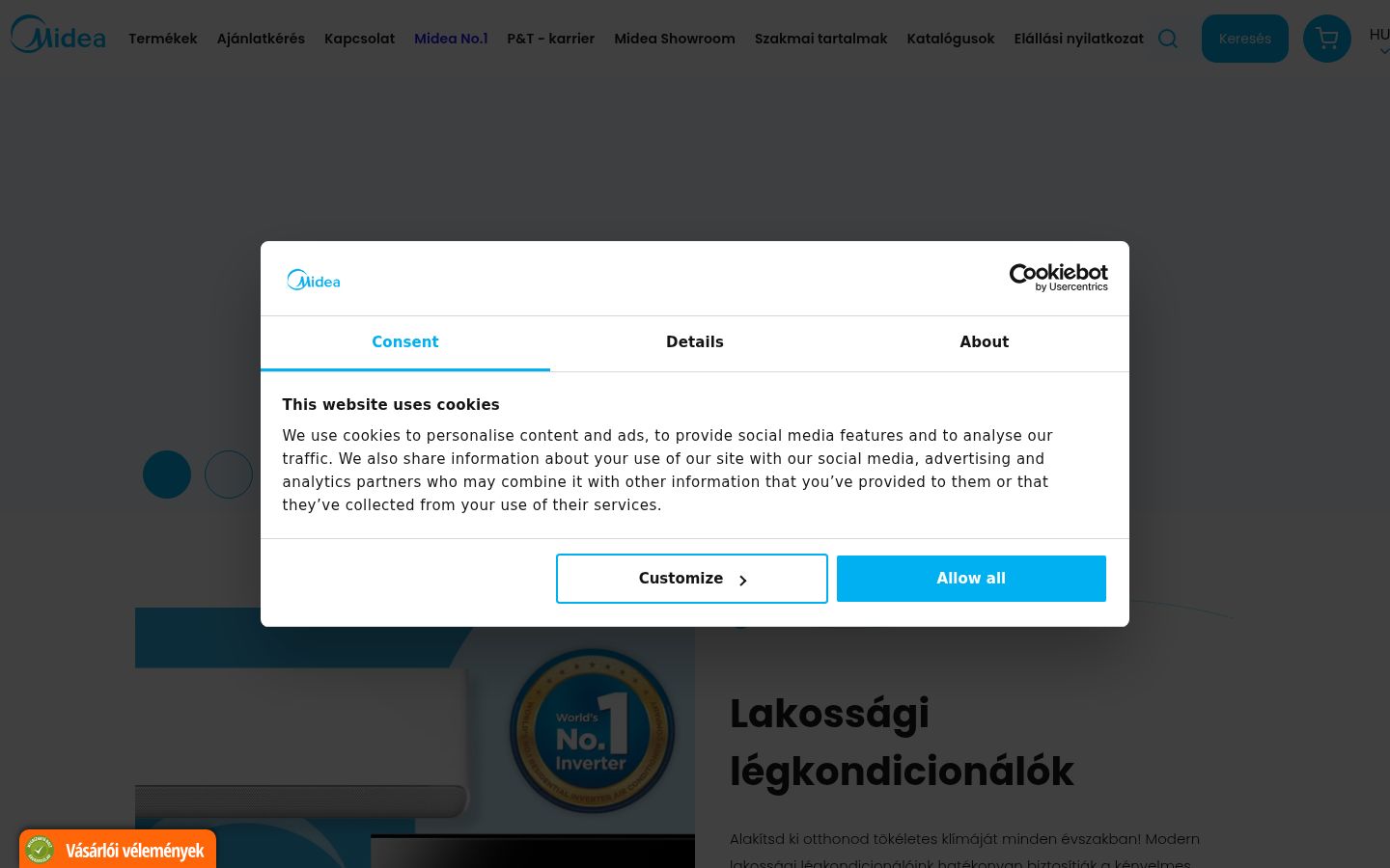 Zrzut ekranu banera zgody wyświetlanego przed jakąkolwiek interakcją