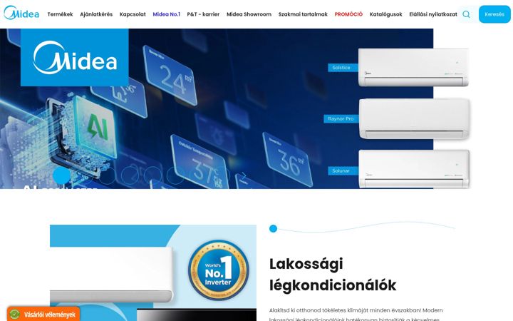 Zrzut ekranu midea.hu