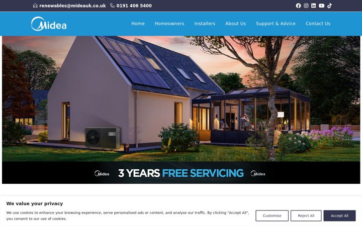 Screenshot of midearenewables.com