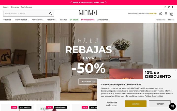 Screenshot of midimal.shop