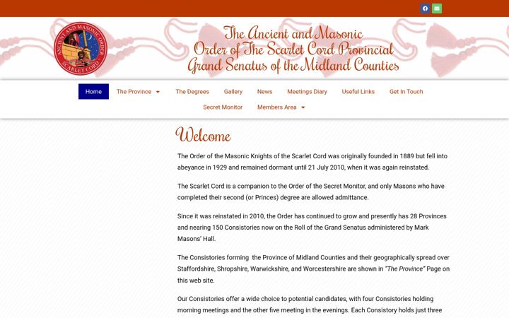 Screenshot of midlandsscarletcord.com