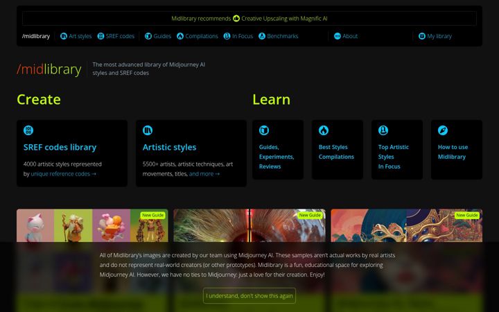 Captura de pantalla de midlibrary.io