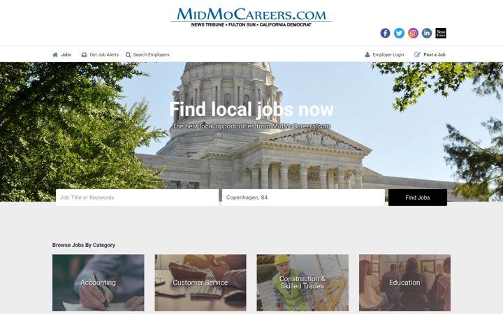 Screenshot of midmocareers.com