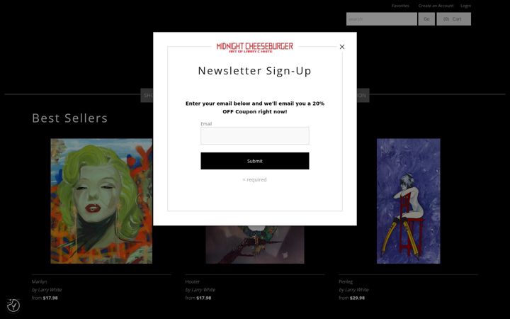 Screenshot of midnightcheeseburger.com