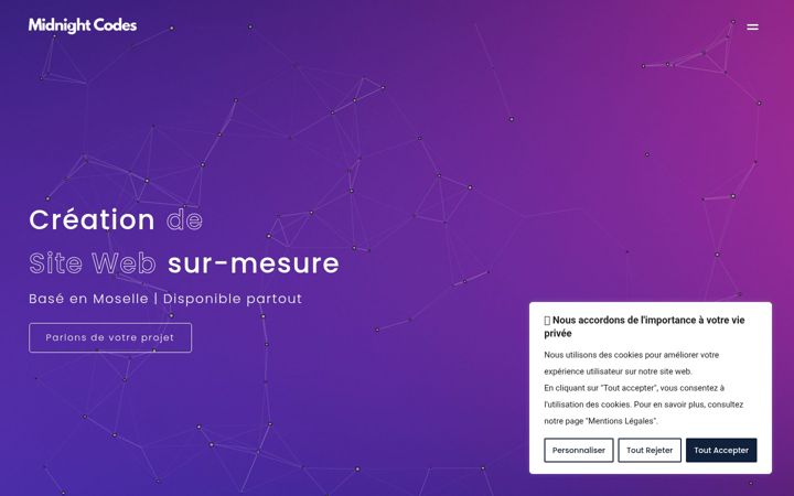 Screenshot of midnightcodes.com