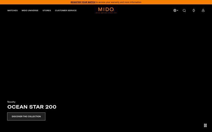 Screenshot of midowatches.com