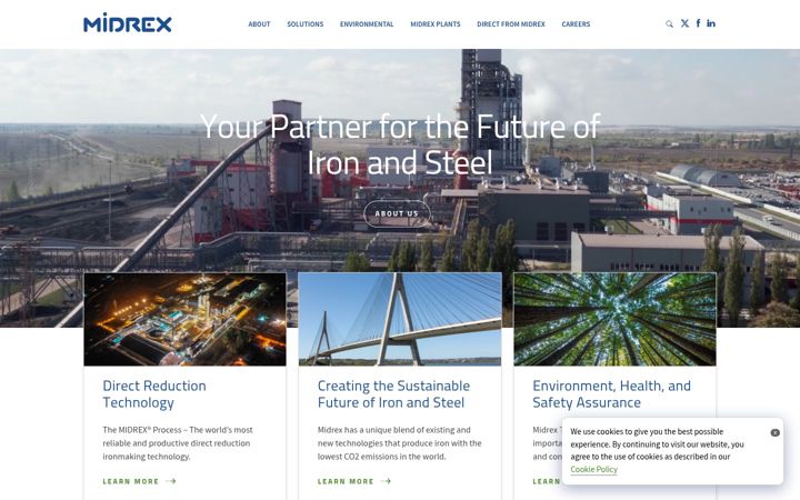 Screenshot of midrex.com