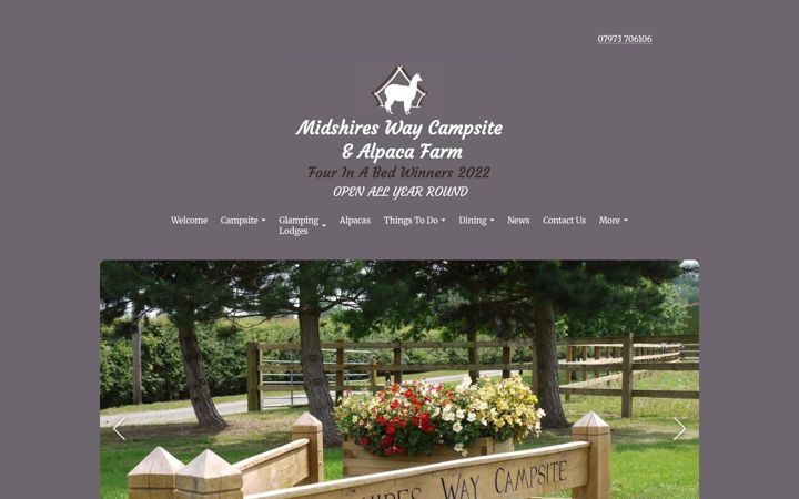 Screenshot of midshireswaycampsite.com