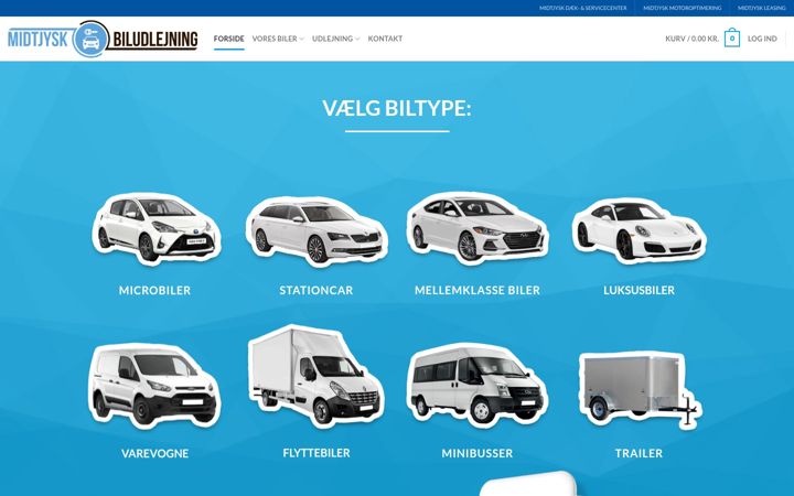 Screenshot of midtjyskbiludlejning.dk