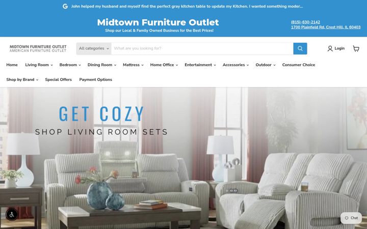 Screenshot of midtownfurnitures.com