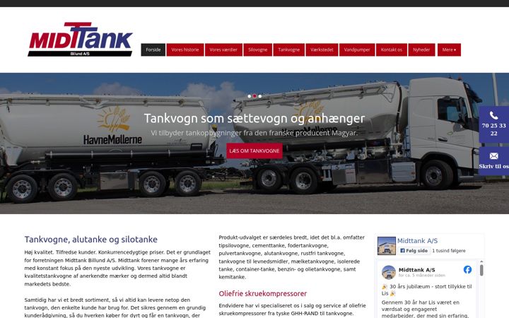 Screenshot von midttank.dk