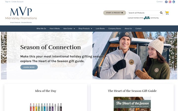 Screenshot of midvalleypromotions.com