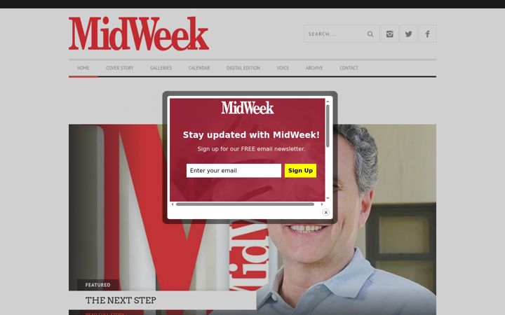 Screenshot of midweek.com