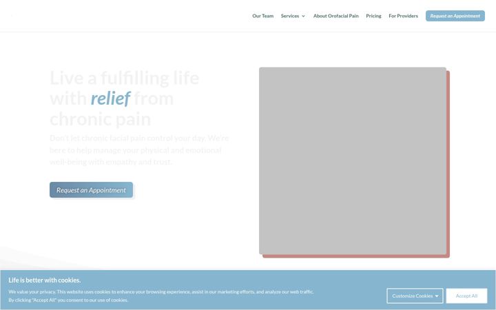 Screenshot of midwestjawrelief.com