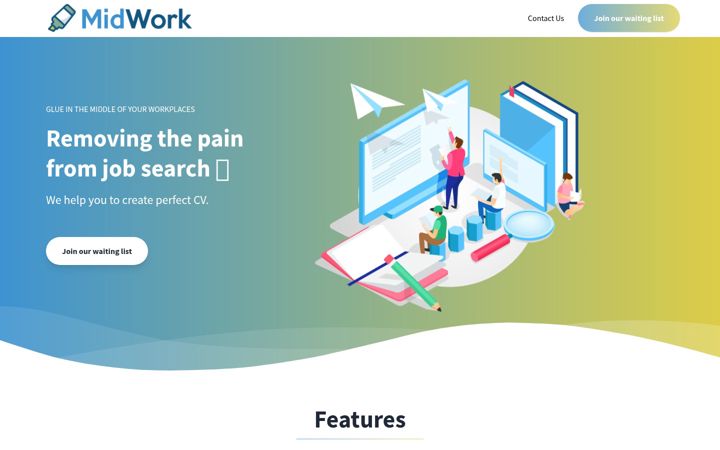 Screenshot of midwork.com